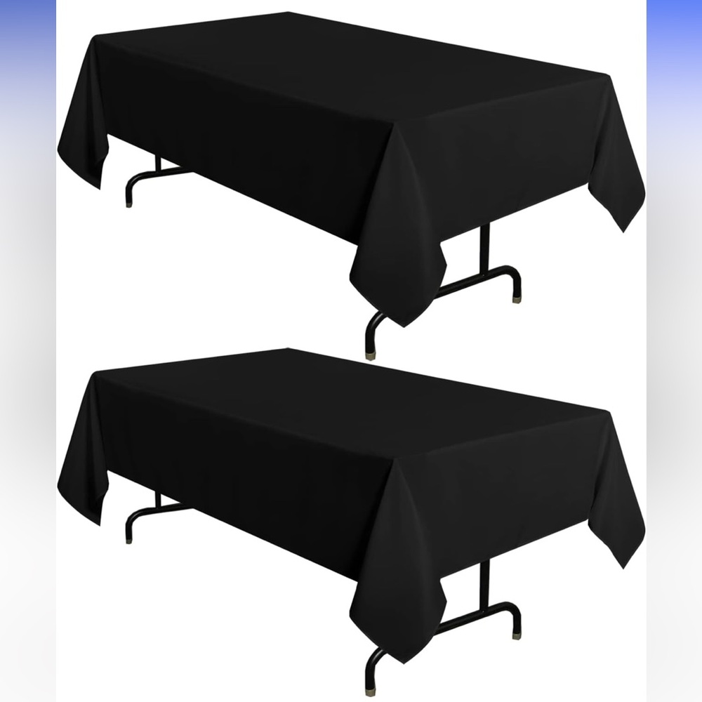 Black Rectangular Tablecloth Pack of 2